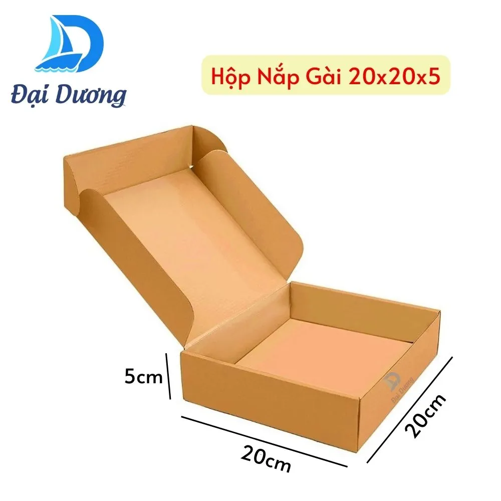 Hộp nắp gài 20x20x5