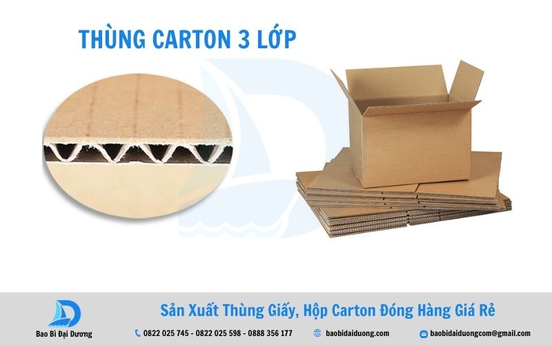 Thùng Carton 3 lớp