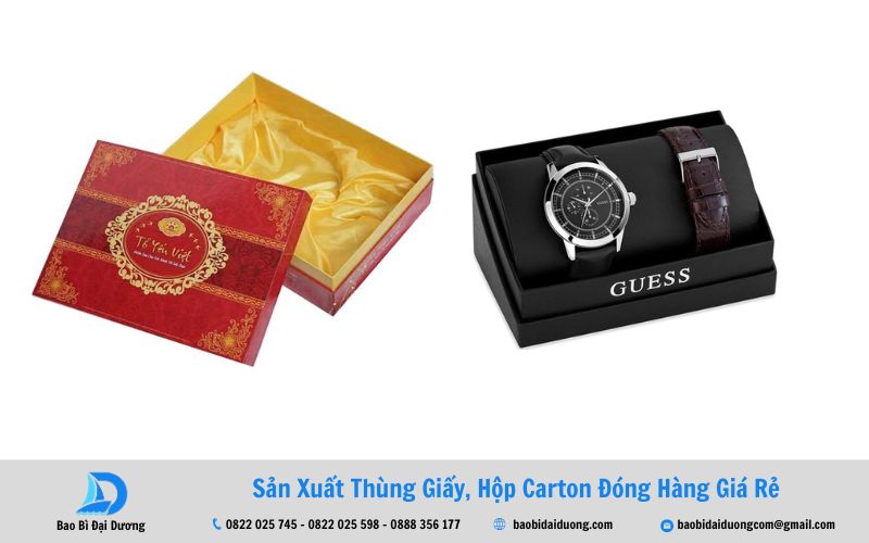 Hộp âm dương bồi carton + có thành hộp + có khay đỡ