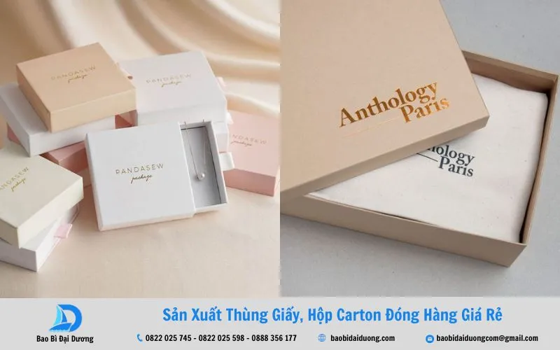 Mẫu hộp carton âm dương đựng trang sức cao cấp 