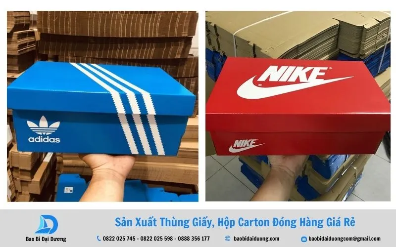 Mẫu hộp đựng giày Adidas, Nike