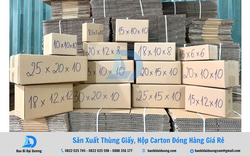 Các loại hộp giấy carton nhỏ