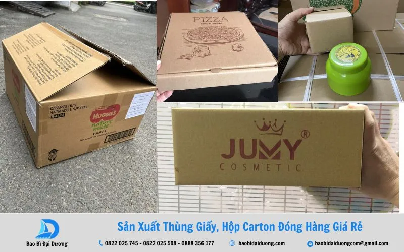 Thùng carton giá rẻ TP.HCM dùng để lưu trữ nhiều loại hàng hóa khác nhau