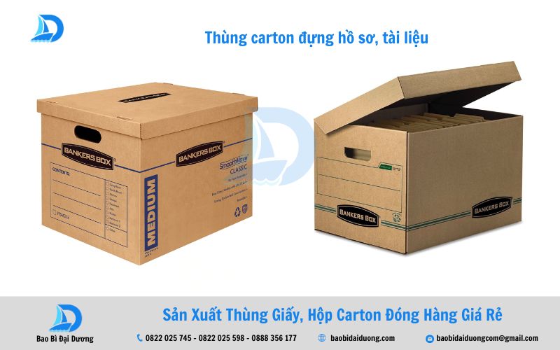 Lợi ích khi sử dụng thùng carton để đựng tài liệu, hồ sơ