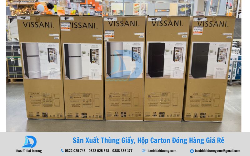 Đặc điểm thùng carton đựng tủ lạnh