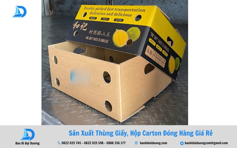 Thùng carton size lớn âm dương (nắp rời)
