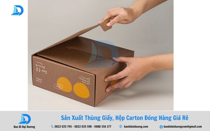 Thùng carton lớn kiểu nắp gài (nắp cài)
