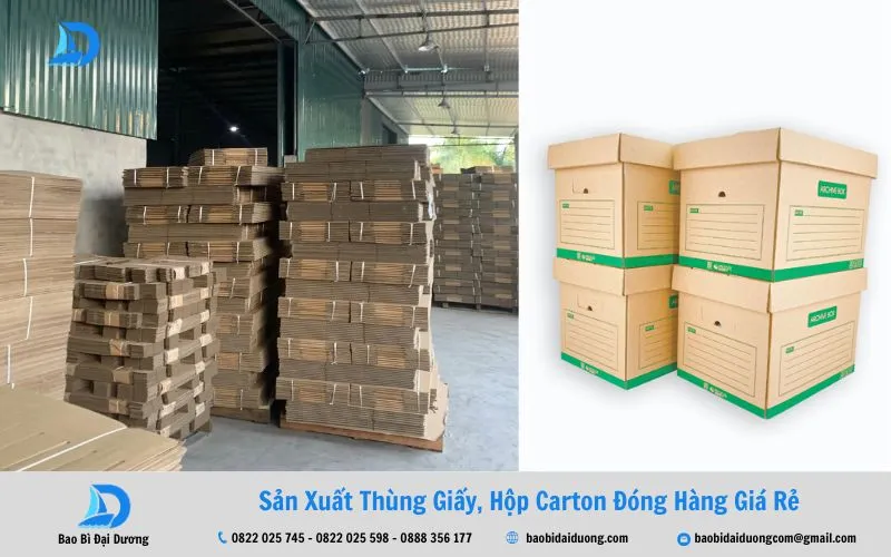 Bao Bì Đại Dương - Địa chỉ bán thùng carton nắp rời chất lượng 