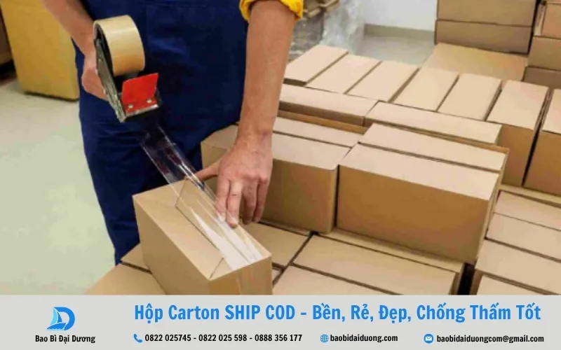 cách đóng gói hộp carton