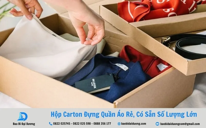 đặc điểm của hộp carton đựng quần áo