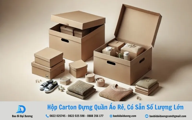 quy cách hộp carton đựng quần áo