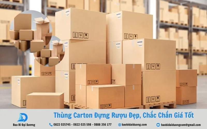 quy cách thùng carton đựng rượu