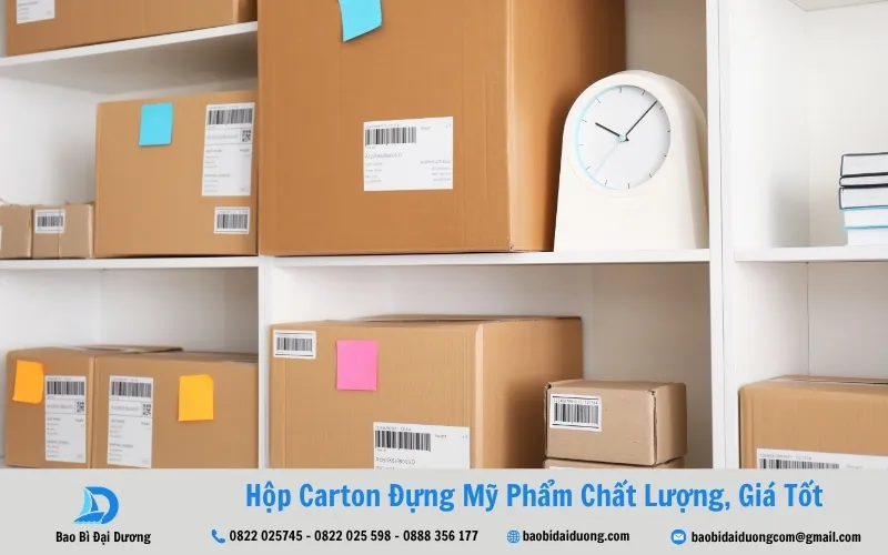 thùng carton mỹ phẩm chất lượng