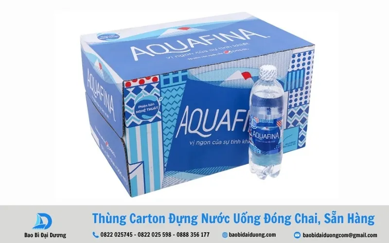 thùng carton đựng nước đóng chai